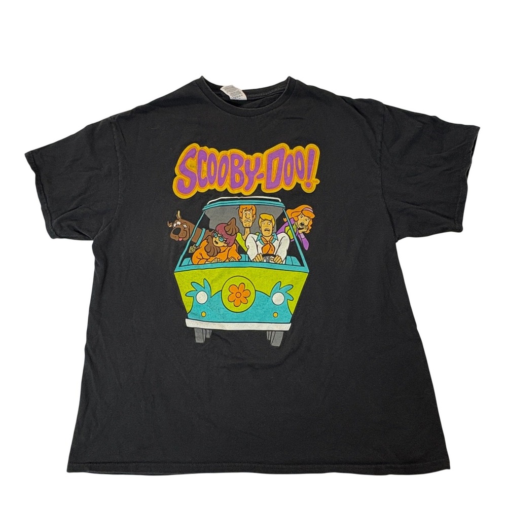 Scooby-Doo Mystery Machine Graphic T-Shirt Mens XL Black Delta Pro Weight Tee